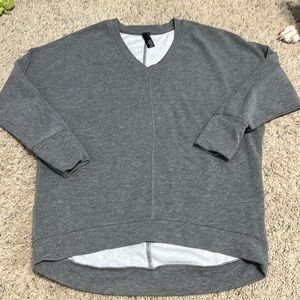 Gray v neck sweatshirt